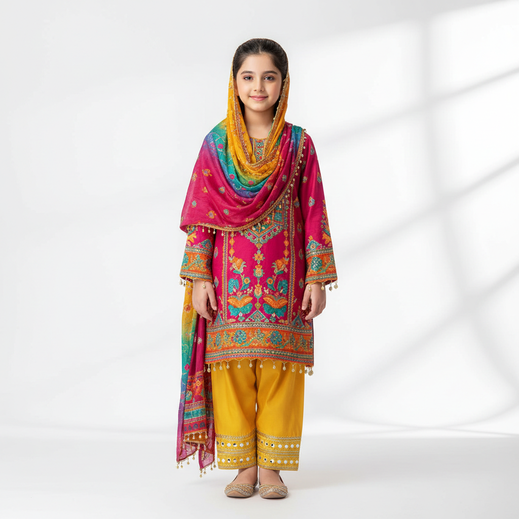 Girls Shalwar Kameez - Style 4