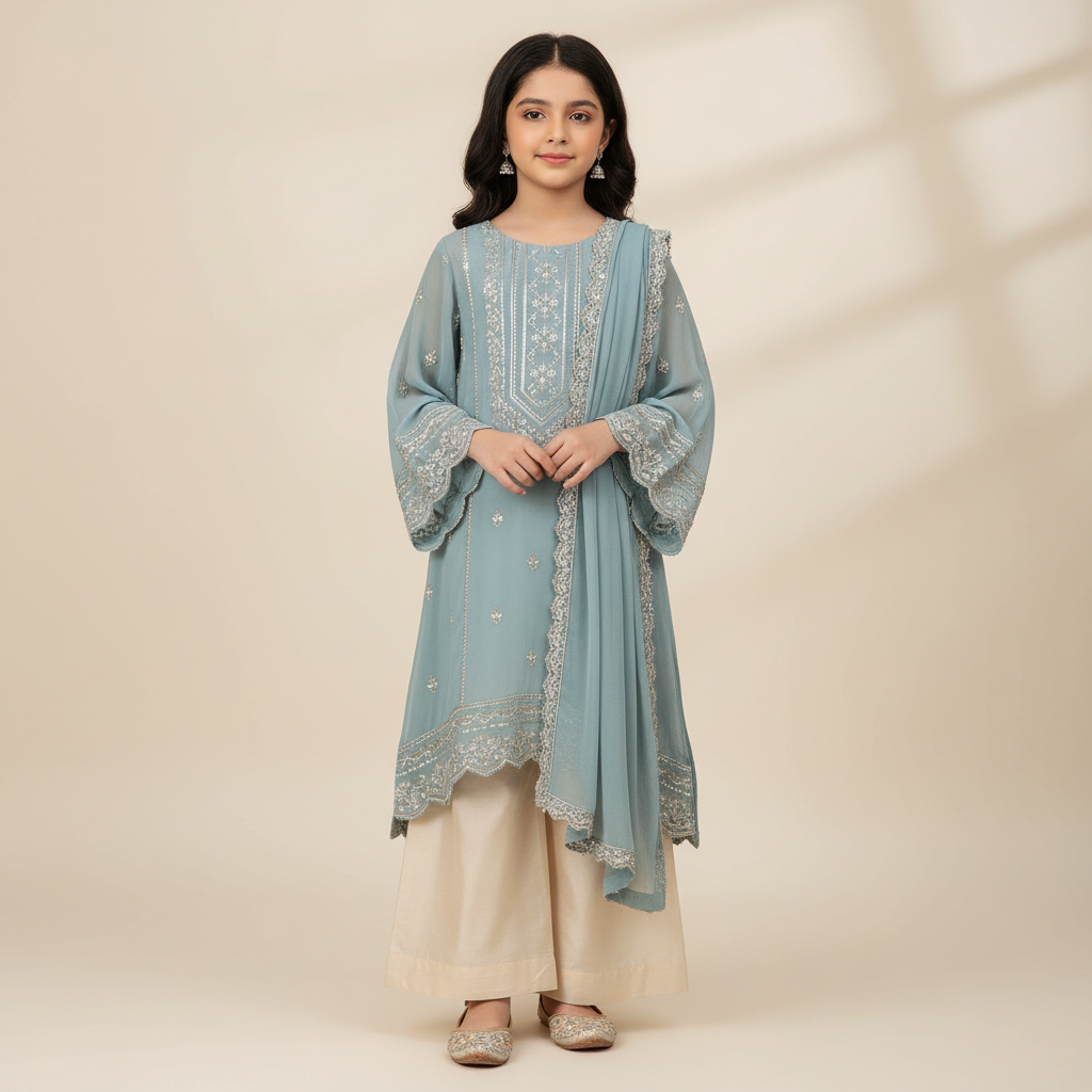 Girls Shalwar Kameez - Style 3