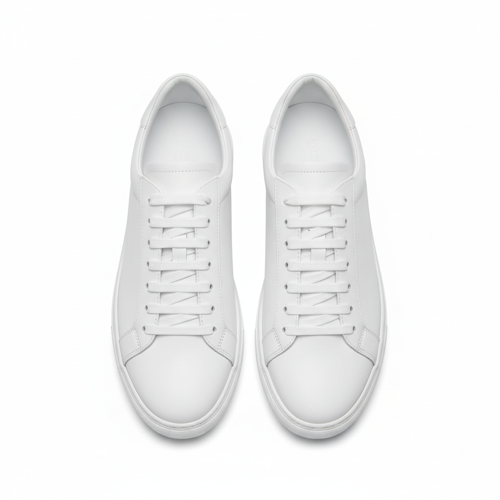 Men's White Sneakers Top View