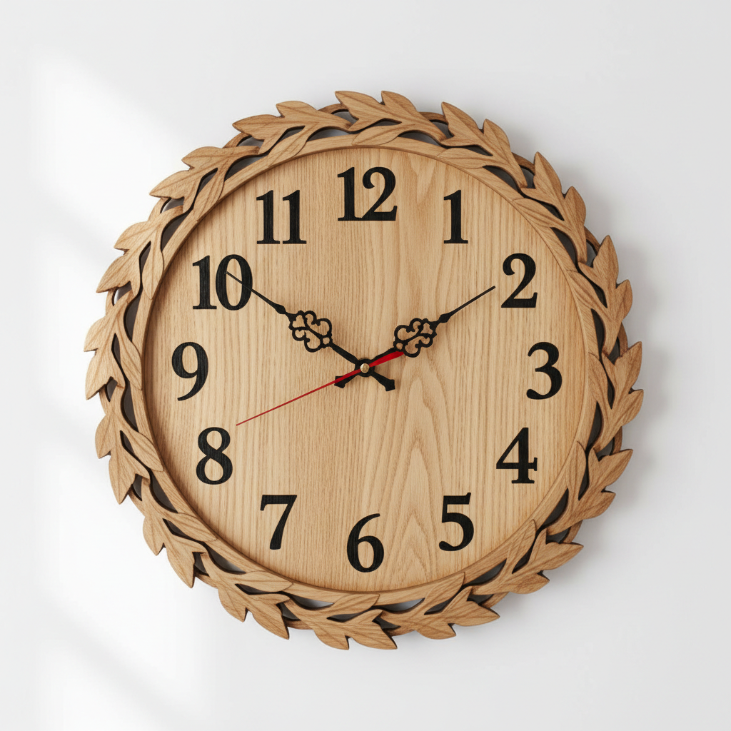 Wooden Clock Home Decor