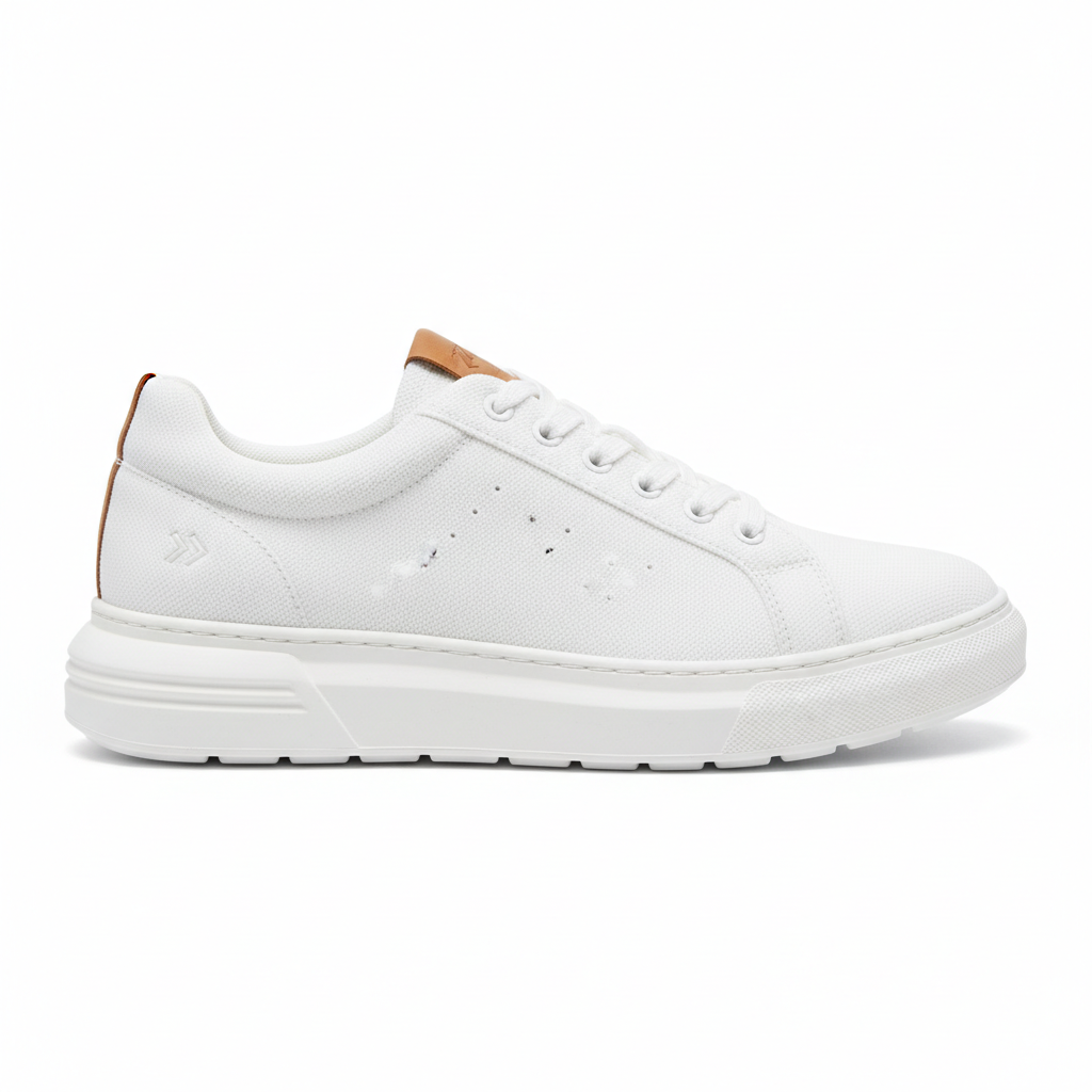 Men's White Sneakers Side View